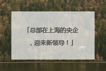 总部在上海的央企，迎来新领导！